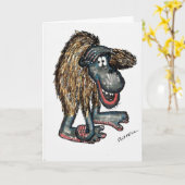 Gelukkige Verjaardag Gorilla Kaart (Gele Bloem)