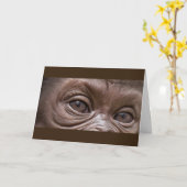 Gelukkige Verjaardag Gorilla Kaart (Gele Bloem)