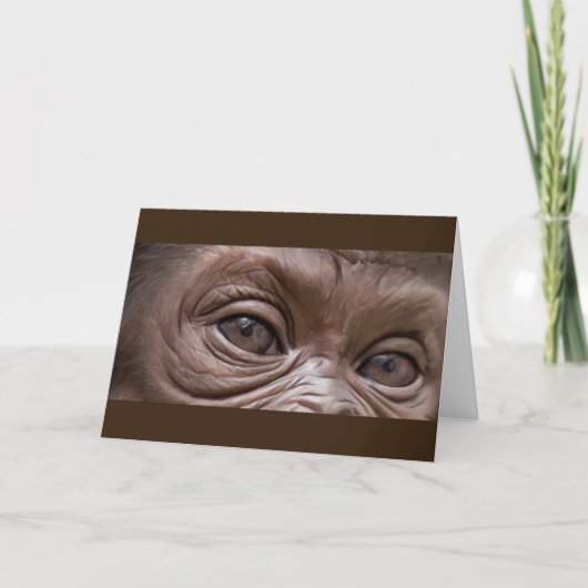 Gelukkige Verjaardag Gorilla Kaart (Voorkant)