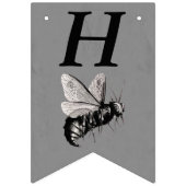 Gelukkige Verjaardag Gotische Grote Bijen Schedel  Vlaggetjes (Eerste vlag)