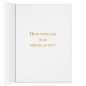 Gelukkige Verjaardag Gouden Bloem Ontwerp (Binnen (Rechts))