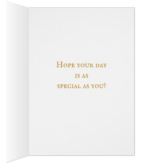 Gelukkige Verjaardag Gouden Bloem Ontwerp (Binnen (Rechts))