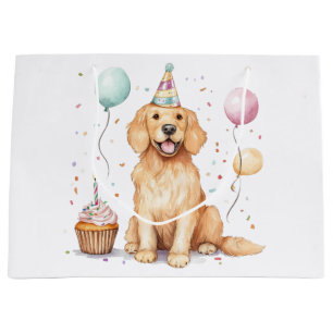 Gelukkige Verjaardag Gouden Retriever hond Groot Cadeauzakje