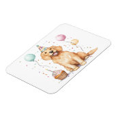 Gelukkige Verjaardag Gouden Retriever hond Magneet (Linkerzijde)