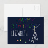 Gelukkige verjaardag grappig aanpasbaar briefkaart (Voorkant / Achterkant)