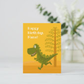 Gelukkige Verjaardag Grappige Dinosaur Dino Jurass Briefkaart (Staand voorkant)
