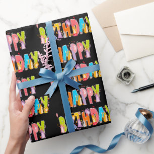 Gelukkige Verjaardag Grappige Kat Liefhebber Dag V Cadeaupapier