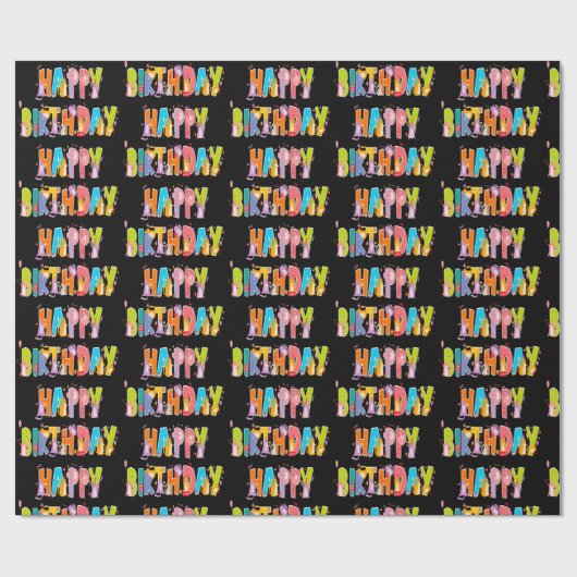 Gelukkige Verjaardag Grappige Kat Liefhebber Dag V Cadeaupapier (Vlak)