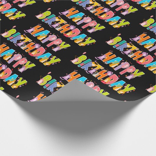 Gelukkige Verjaardag Grappige Kat Liefhebber Dag V Cadeaupapier (Hoek)