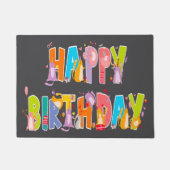 Gelukkige Verjaardag Grappige Kat Liefhebber Dag V Deurmat (Voorkant)