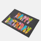 Gelukkige Verjaardag Grappige Kat Liefhebber Dag V Deurmat (Schuin)