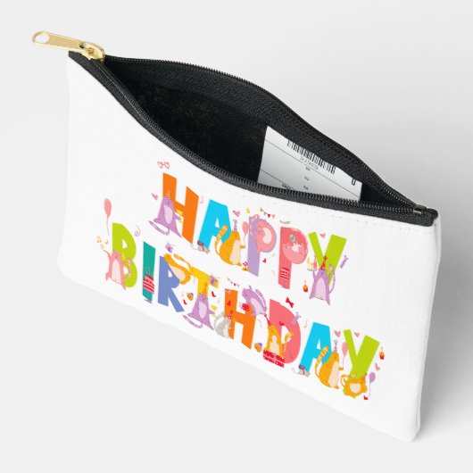 Gelukkige Verjaardag Grappige Kat Liefhebber Dag V Etui (Open)