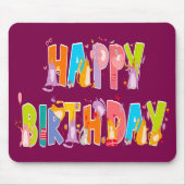 Gelukkige Verjaardag Grappige Kat Liefhebber Dag V Muismat (Voorkant)