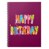 Gelukkige Verjaardag Grappige Kat Liefhebber Dag V Notitieboek (Voorkant)