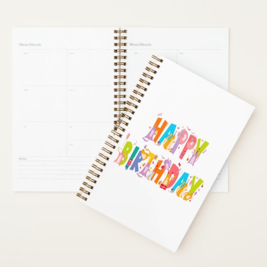 Gelukkige Verjaardag Grappige Kat Liefhebber Dag V Planner (Display)