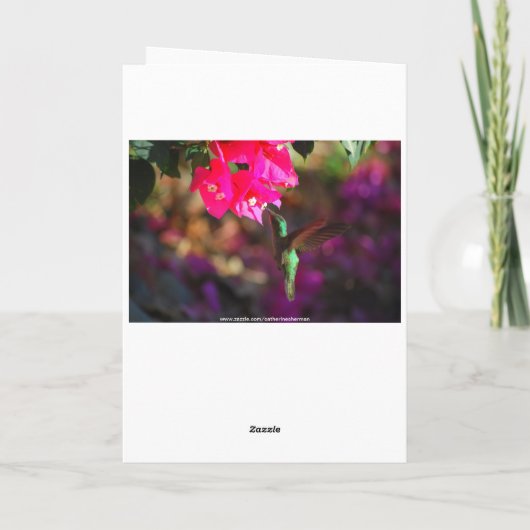 Gelukkige Verjaardag Groen-throated Carib Hummingb Kaart (Achterkant)