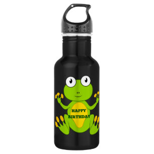 Gelukkige Verjaardag Groene Kikker Waterfles