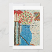 Gelukkige Verjaardag groeten aan u flat Holiday Ca