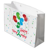 Gelukkige verjaardag groot cadeauzakje (Achterkant Gekanteld)