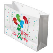 Gelukkige verjaardag groot cadeauzakje (Voorkant Gekanteld)