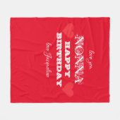 Gelukkige Verjaardag Grootmoeder NONNA Naam Gezell Fleece Deken (Voorkant (Horizontaal))