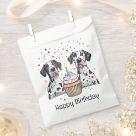 Gelukkige Verjaardag Grote Deen Honden Cupcake Bedankzakje