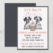 Gelukkige Verjaardag Grote Deen Honden Cupcake Kaart (Voorkant / Achterkant)