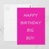 Gelukkige Verjaardag Grote Jongen Briefkaart (Voorkant / Achterkant)