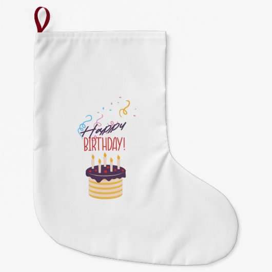 Gelukkige verjaardag grote kerstsok (Voorkant)