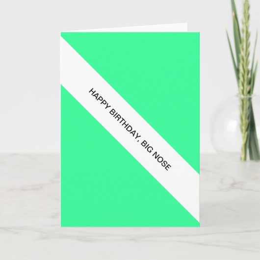 gelukkige verjaardag, grote neus kaart (Voorkant)