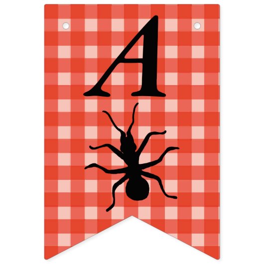 Gelukkige Verjaardag Grote Zwarte Mier Rood Wit Pl Vlaggetjes (Tweede vlag)