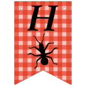 Gelukkige Verjaardag Grote Zwarte Mier Rood Wit Pl Vlaggetjes (Eerste vlag)