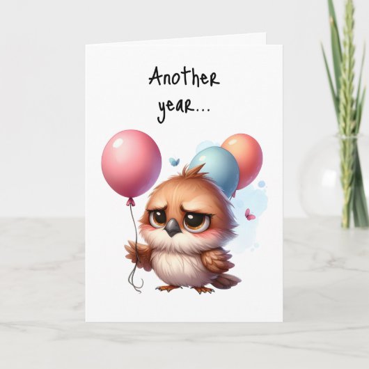 Gelukkige Verjaardag Grumpy Bird Nog Een Jaar om h Kaart (Voorkant)