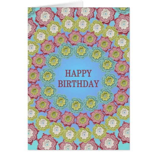 Gelukkige verjaardag haakbloemen (Voorkant)