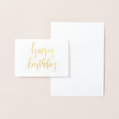 Gelukkige Verjaardag, Hand Geletterde Gouden Verij Folie Kaarten (Display)