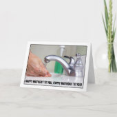 Gelukkige Verjaardag Hand Wassen Coronavirus Humor Kaart (Voorkant)