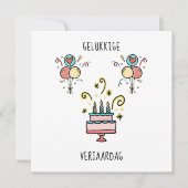 Gelukkige Verjaardag | Happy Birthday Kaart (Voorkant)