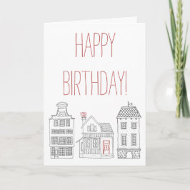 Gelukkige verjaardag Happy Home Kaart