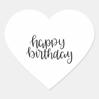 gelukkige verjaardag hart sticker