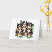 Gelukkige Verjaardag Hawaiian Berner Mountain Dogs Kaart (Gele Bloem)