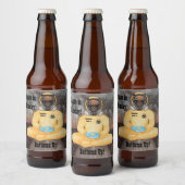 Gelukkige Verjaardag Hazmat Suit Quarantaine COVID Bier Etiket (Flessen)