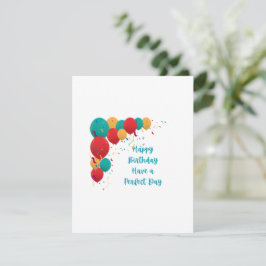 Gelukkige verjaardag, heb een perfecte dag op een feestdagenkaart