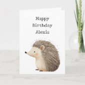 Gelukkige verjaardag Hedgehog Kaart (Voorkant)