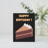 Gelukkige verjaardag Heerlijke Chocolade Cake Briefkaart (Staand voorkant)