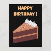 Gelukkige verjaardag Heerlijke Chocolade Cake Briefkaart (Voorkant)