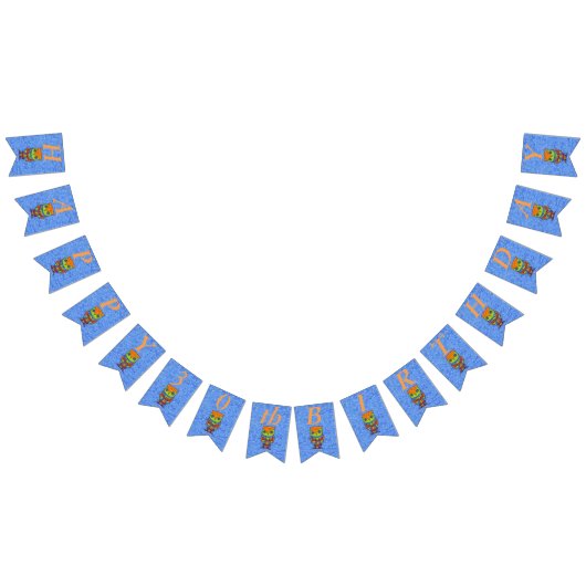 Gelukkige Verjaardag Heldere Neon Gekleurde Uil Bl Vlaggetjes (Alle)