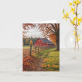 Gelukkige verjaardag Herfst Kaart (Gele Bloem)