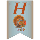 Gelukkige Verjaardag Herfst Kleuren Mannelijk Turk Vlaggetjes (Eerste vlag)