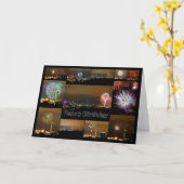 Gelukkige Verjaardag! Het Vuurwerk van de Stad van Kaart (Gele Bloem)