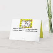 Gelukkige Verjaardag - het Wenskaart van de Wensen Kaart (Achterkant)